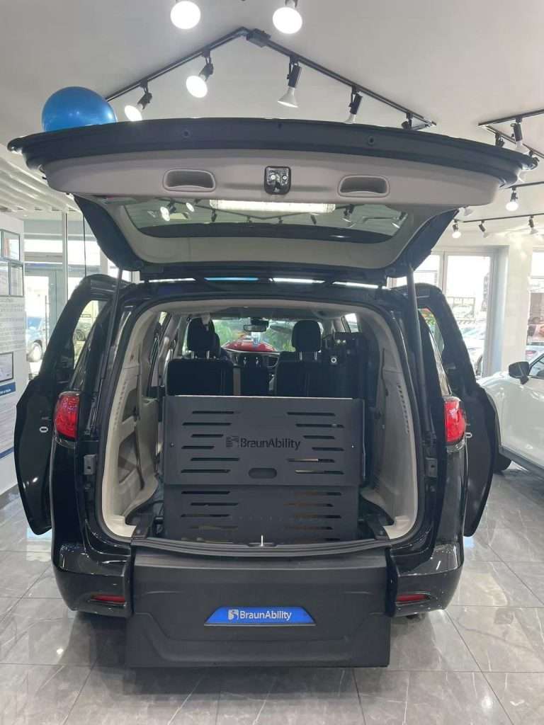 Interior of a BraunAbility vehicle at Staten Island car dealerships, Ideal Auto Sales Staten Island.