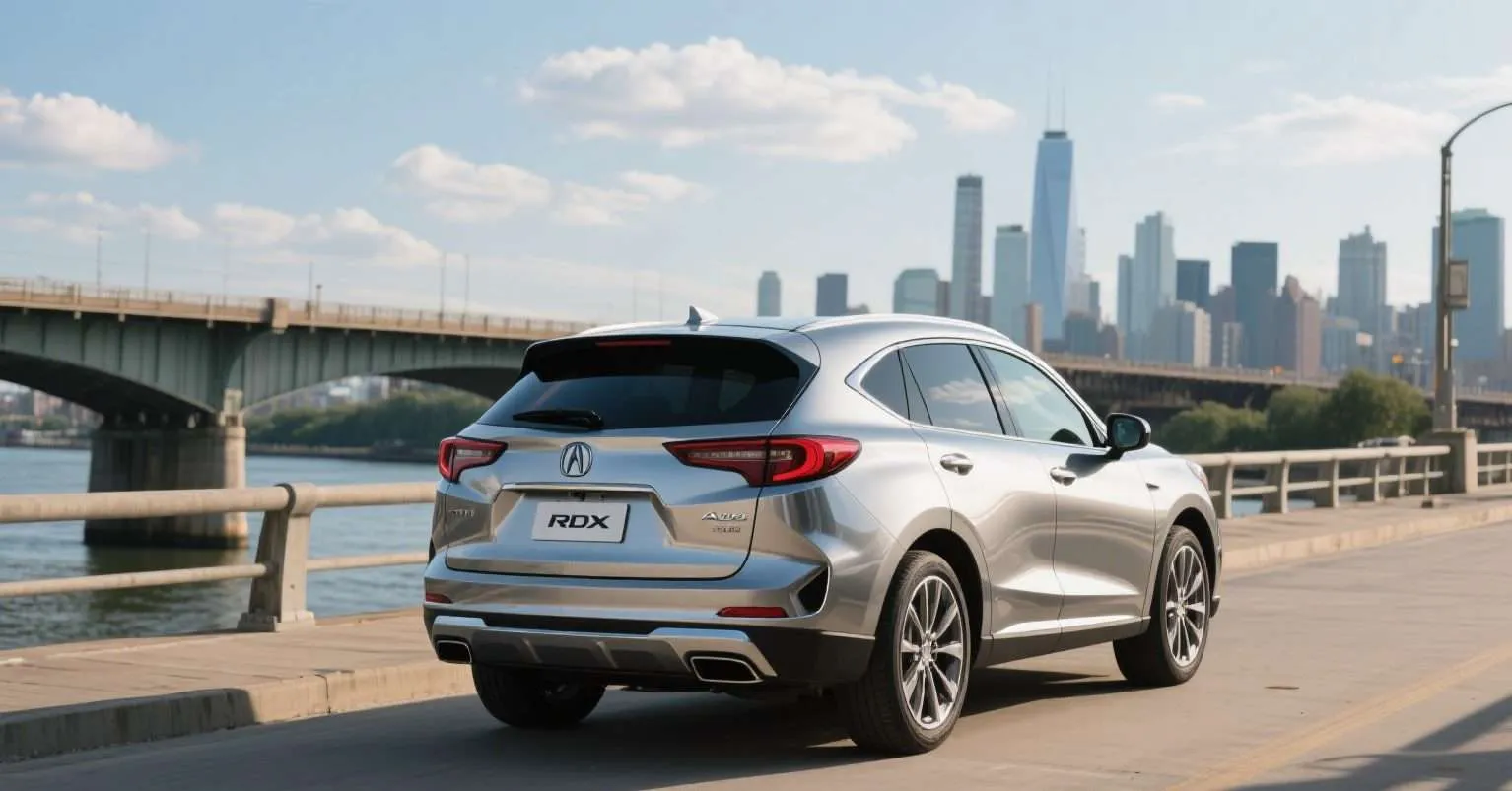 Silver SUV on a city bridge, ideal for Staten Island car dealerships.