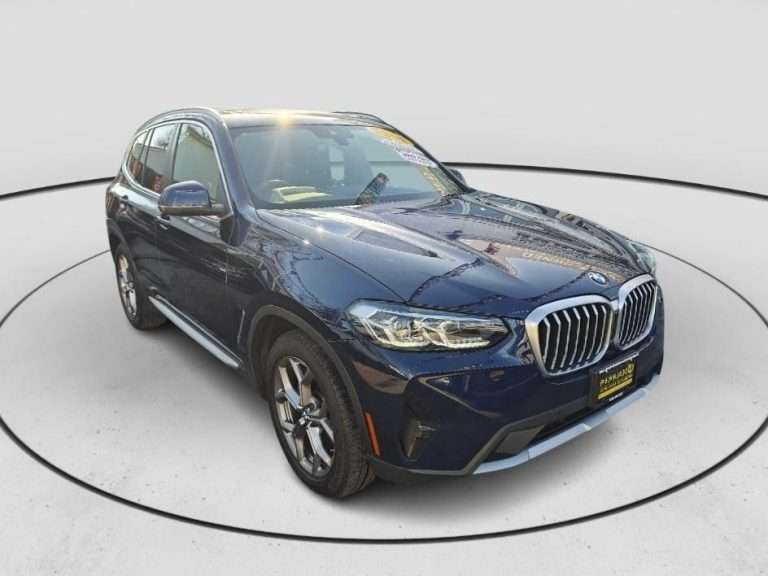 Sleek blue SUV at Staten Island car dealerships, Ideal Auto Sales Staten Island, showcasing top used cars.