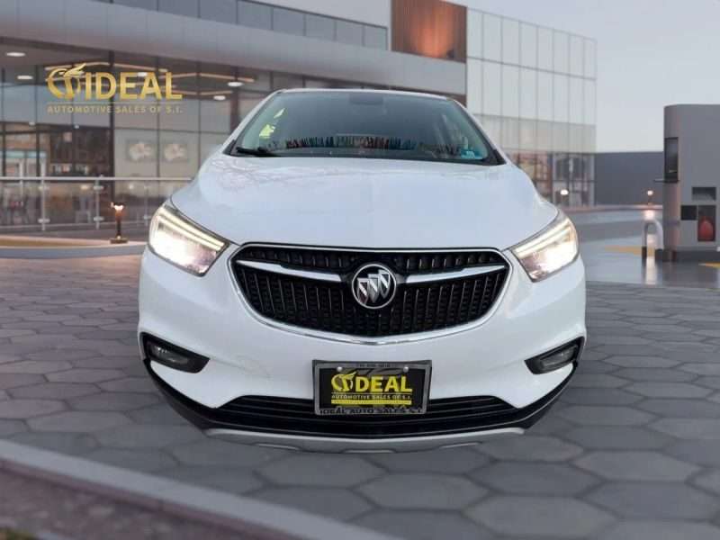 Front view of a 2018 Buick Encore Essence compact SUV