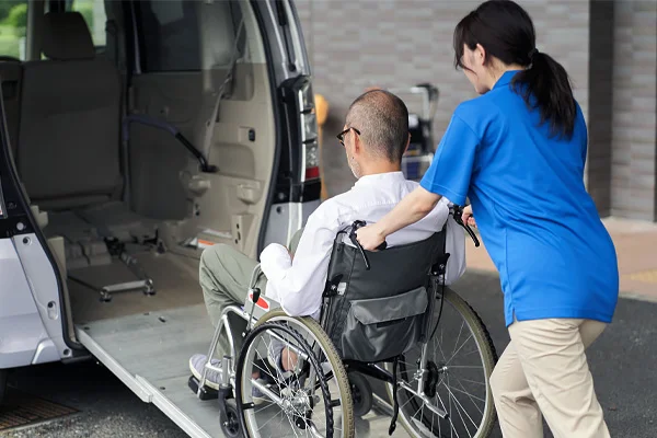 Wheelchair accessible vehicle service at a used car dealership, showcasing inclusive used cars for sale at trusted car dealerships.